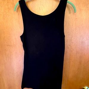 Black tank with draped accent size M